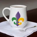Mardi Fleur Coffee Mug White/Purple/Green/Yellow 18oz.